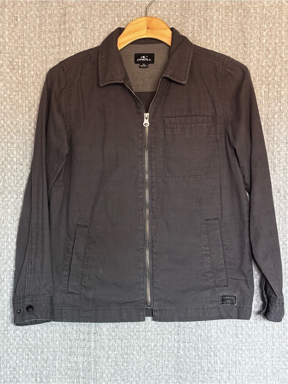 O'Neill Boys Zip-Front Jacket in Charcoal